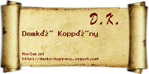Demkó Koppány névjegykártya